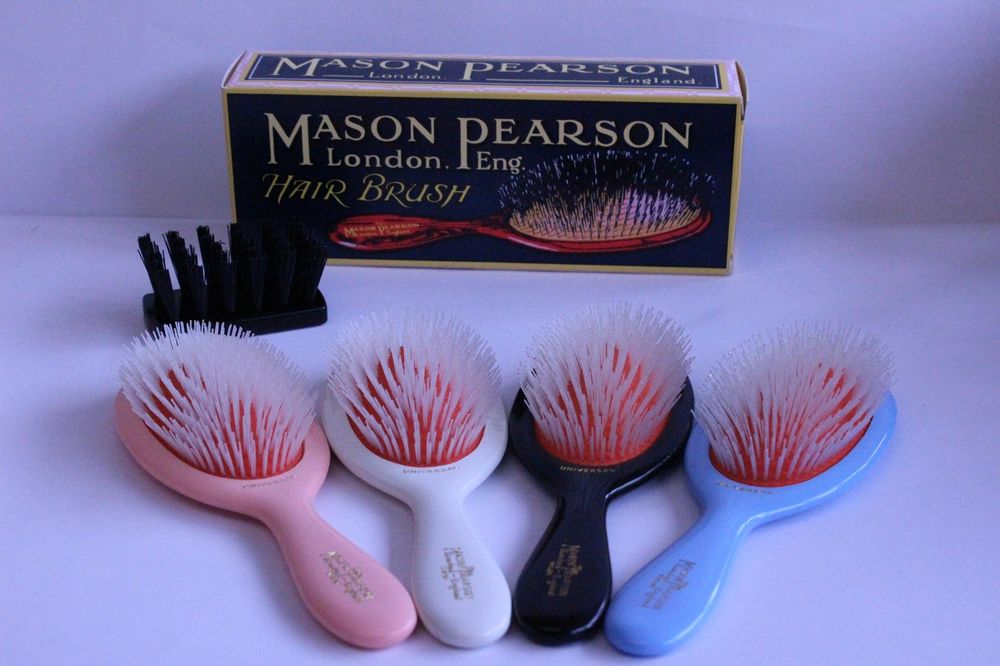 Mason Pearson N4 Small Pocket Size Nylon Tufts Thick Hair Brush Boxed